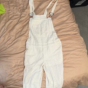 White Free People Overalls
